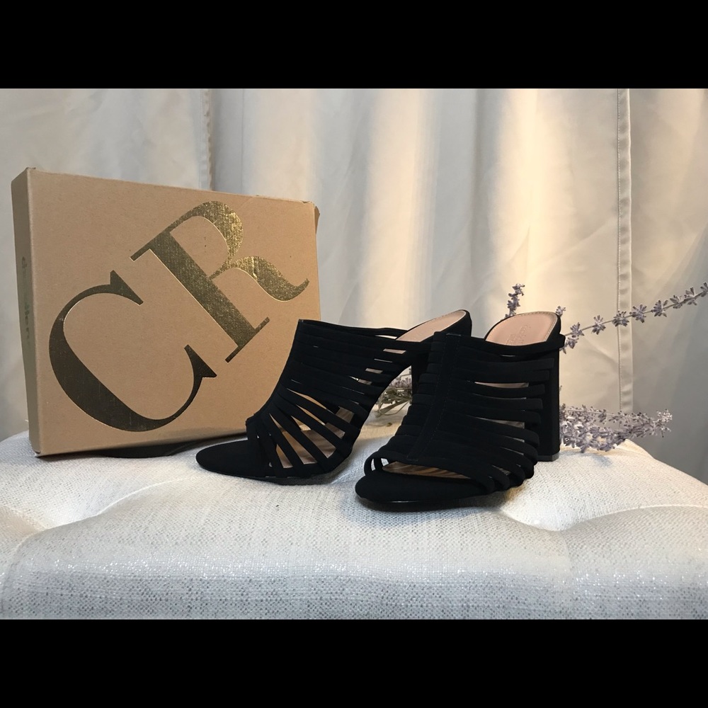 Charlotte Russe: Strappy Mule Sandals, Size 9